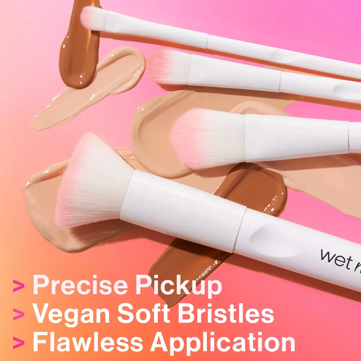 wet n wild Foundation Brush - Pack of 2, Densely-Packed Synthetic Bristles for Flawless Application - view 2