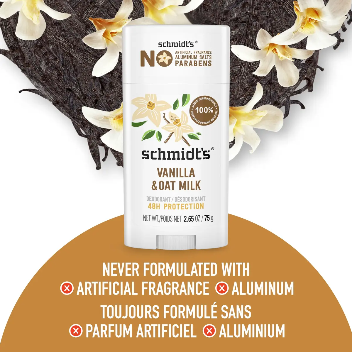 Schmidt's Vanilla & Oat Milk Deodorant Stick | 100% Natural, Vegan, Cruelty-Free, 2.65 oz - view 5