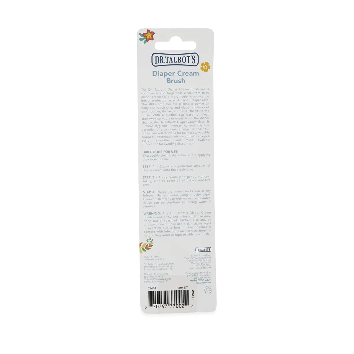 Dr. Talbot's Silicone Diaper Cream Brush with Suction Base, Aqua | Gentle, Mess-Free Application for Baby Skin - view 6