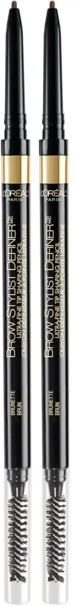 L'Oreal Paris Brow Stylist Definer Waterproof Eyebrow Pencil, Brunette, 0.003 Ounce (Pack of 2) - main product image
