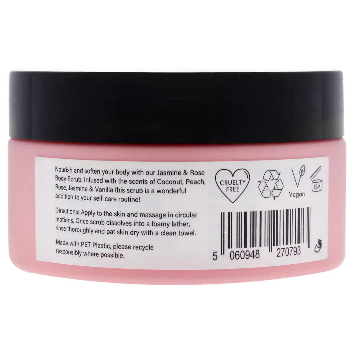 BEAUTYSPACE Jasmine & Rose Exfoliating Body Scrub 4.76 oz | Hydrating, Nourishing, Gentle Exfoliation for All Skin Types - view 2