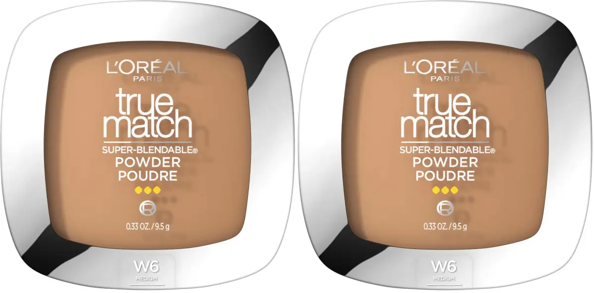 L'Oreal Paris True Match Super Blendable W6 Medium Oil-Free Powder Foundation - main product image