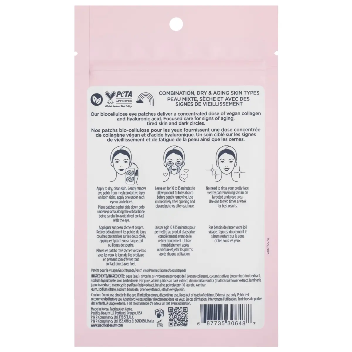 Pacifica Vegan Collagen Hydro-Treatment Mask for Eyes & Smile Lines | Hydrating & Plumping, Vegan & Cruelty-Free (100% Vegan) - view 7