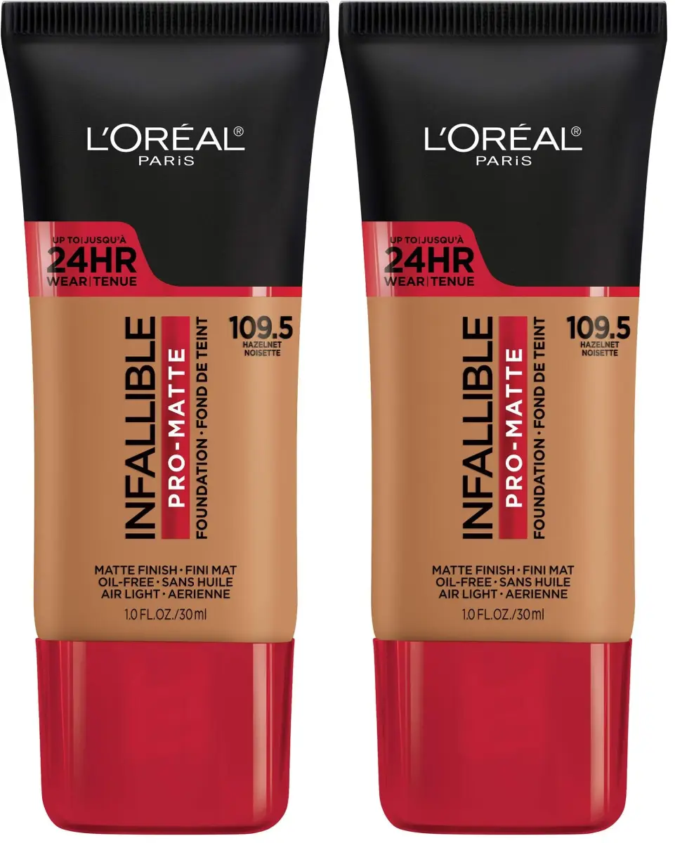 L'Oreal Paris Infallible Pro-Matte Foundation Hazelnut Beige 59.15ml (2 fl oz) | 24-Hour Demi-Matte Finish - main product image