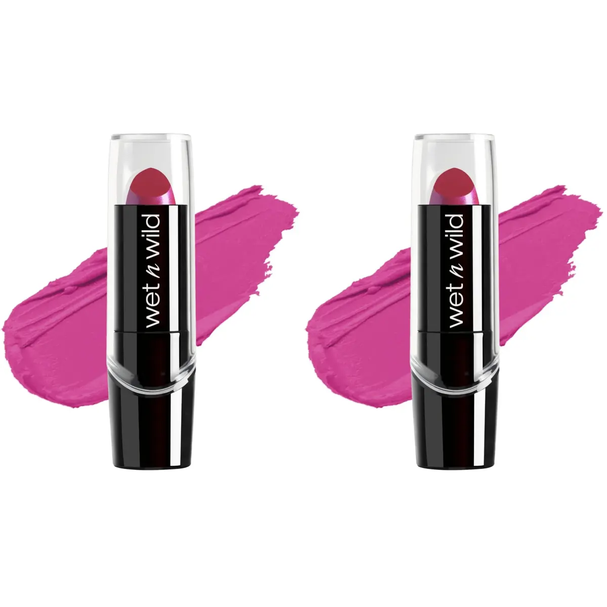 wet n wild Silk Finish Lipstick in Fuchsia with Blue Pearl - Hydrating & Buildable Lip Color - main product image