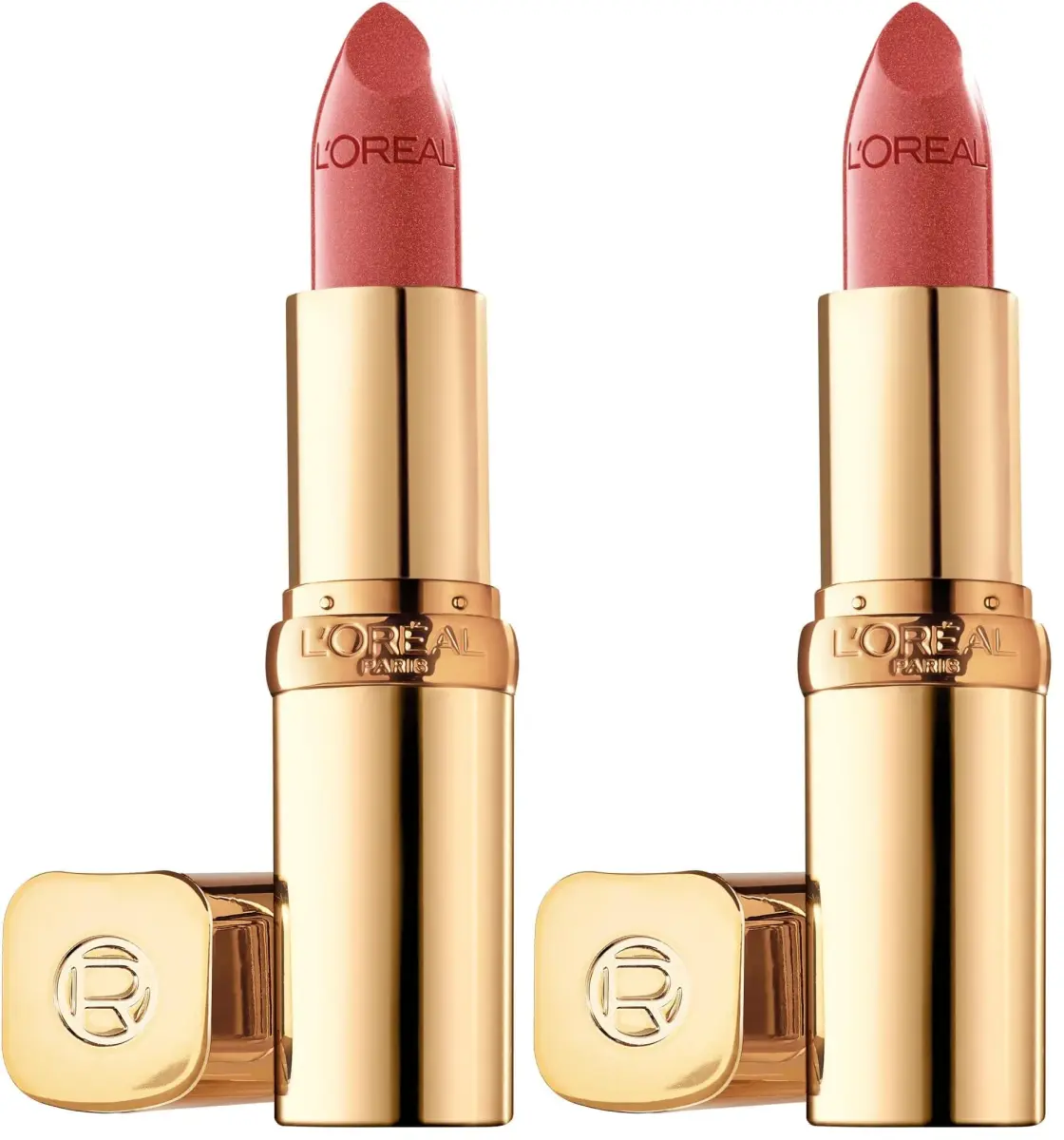 L'Oreal Paris Colour Riche Satin Lipstick Tropical Coral (Pack of 2) | Hydrating Creamy Lip Color - main product image