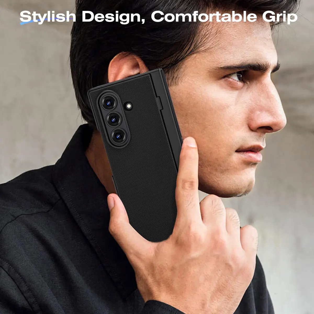 Ruky Black Case for Samsung Galaxy Z Fold 7 with Privacy Screen Protector & Kickstand | Fits 2025 Model - view 9