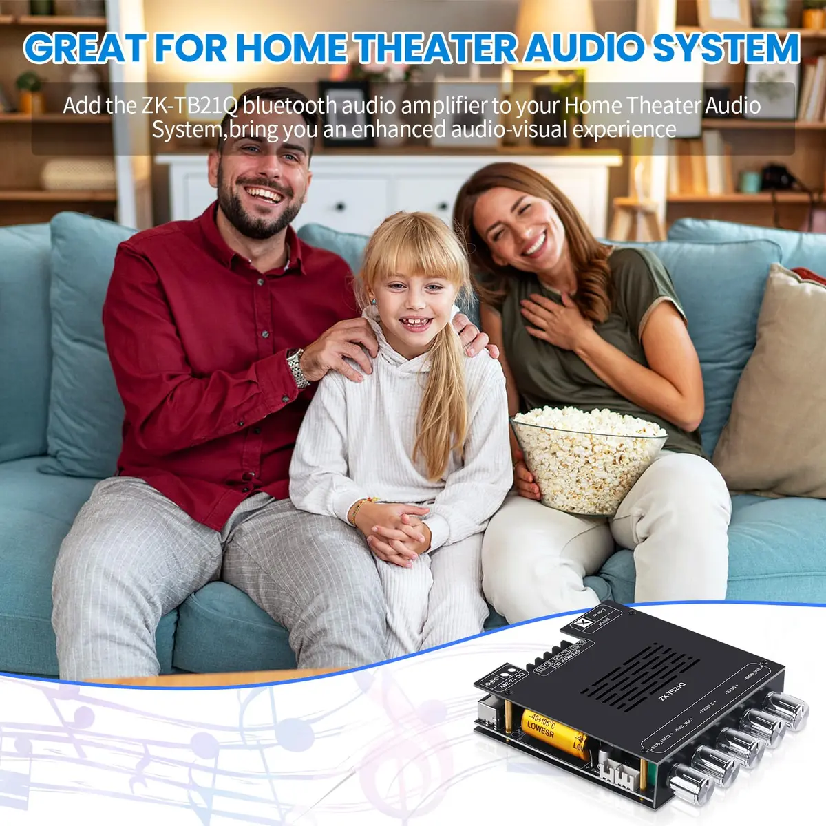 ARRAROWN ZK-TB21Q Bluetooth 5.1 HiFi Audio Amplifier Board 50W*2+100W | Support for DIY Audio Projects - view 9