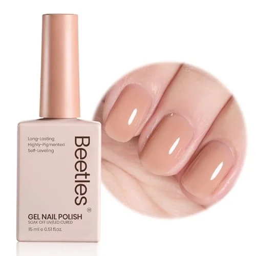 Beetles Jelly Nude Gel Nail Polish – 15ml Mocha Mouse Cake | Buildable Soak Off UV LED Nail Art - main product image