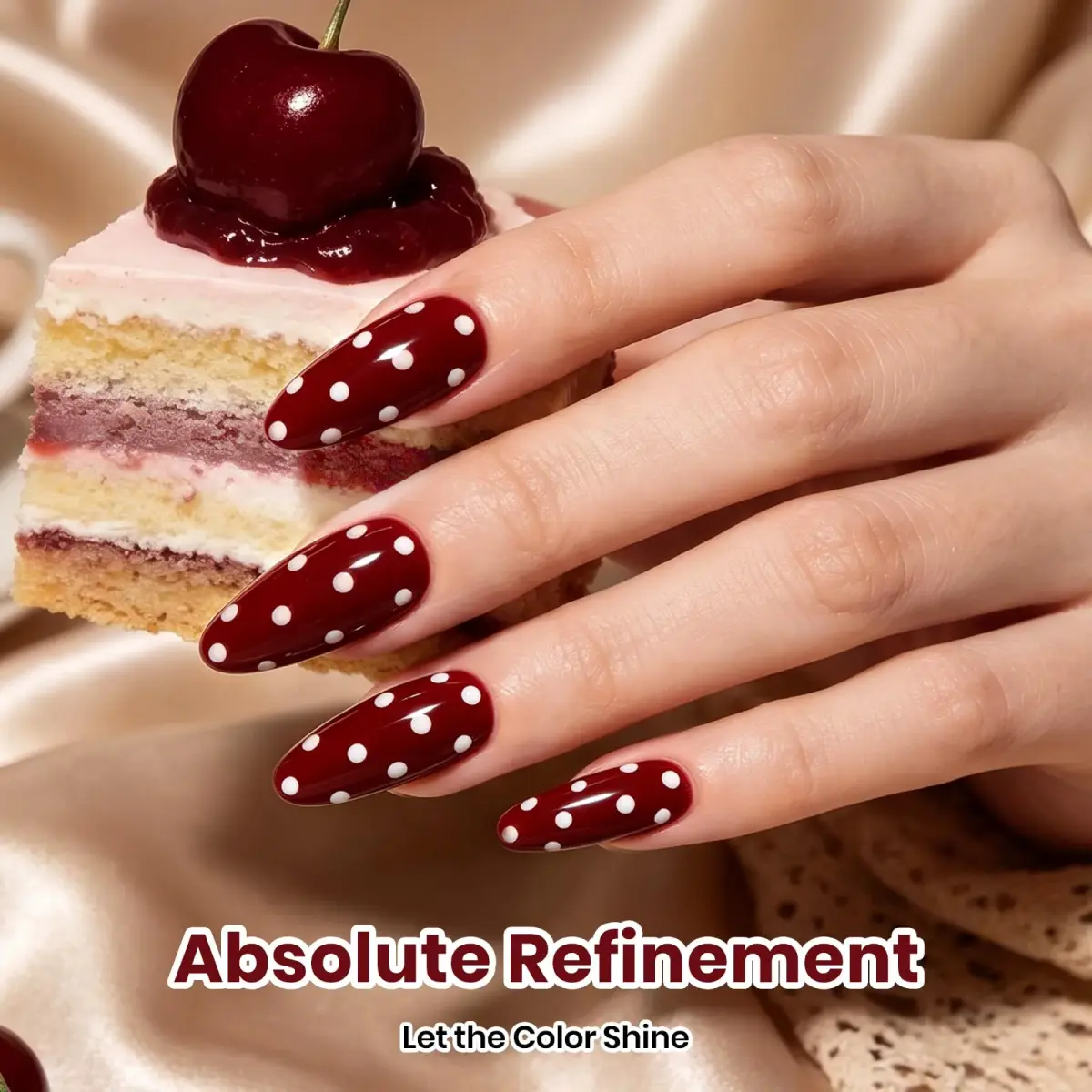 Beetles Gel Polish Ruby Cherry Burgundy Dark Red Gel Nail Polish 9ml (0.3 Fl Oz) | Fall Limited Color, Long-Lasting Glossy Finish - view 3