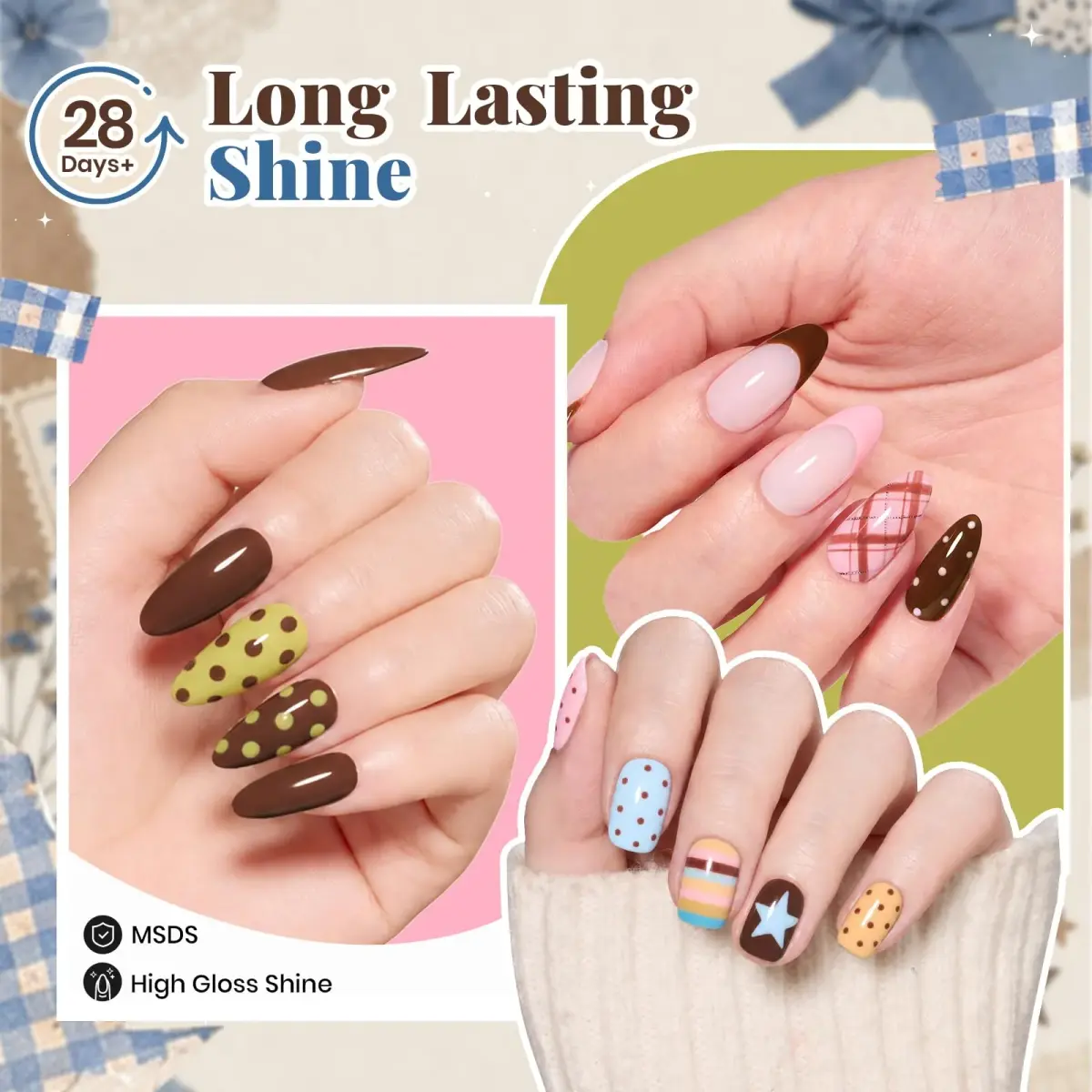 Beetles Gel Polish Set - That Girl Routine 6 Colors 7.5ml (0.25 Fl Oz) | Soak-Off UV/LED Curing Nail Art Kit - view 5