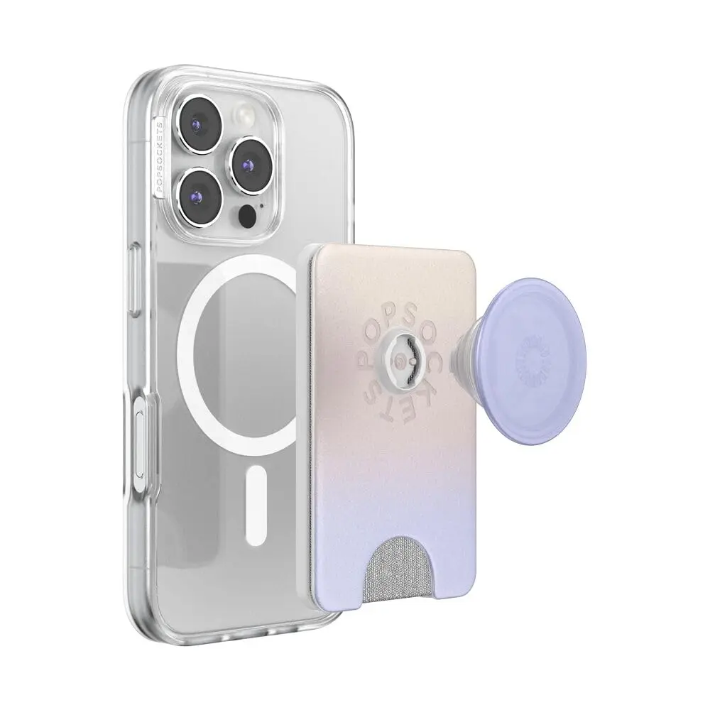 PopSockets Phone Wallet for MagSafe with Grip- Morning Haze | Slim Magnetic Wallet with Card Holder - main product image