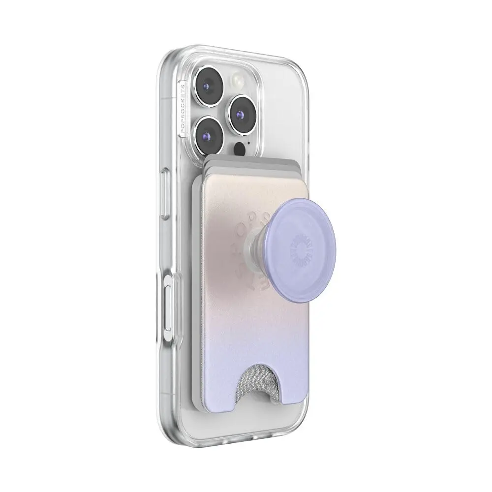 PopSockets Phone Wallet for MagSafe with Grip- Morning Haze | Slim Magnetic Wallet with Card Holder - view 2