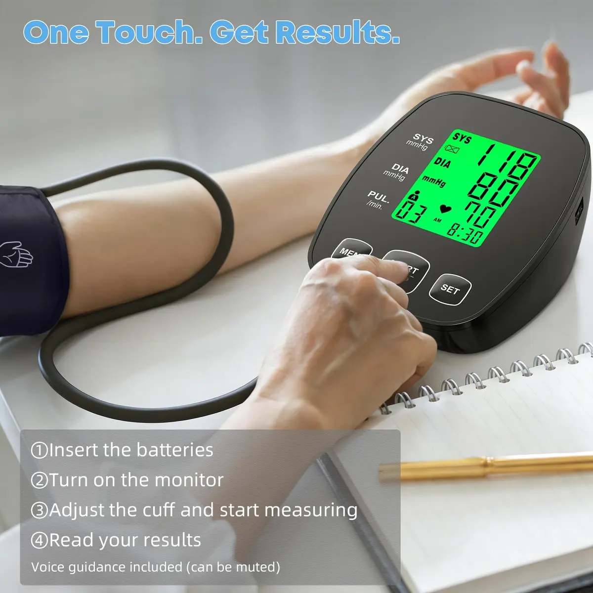iEarve Pediatric Blood Pressure Monitor with 2 Size Cuffs | Clinically Validated for Home Use - view 2