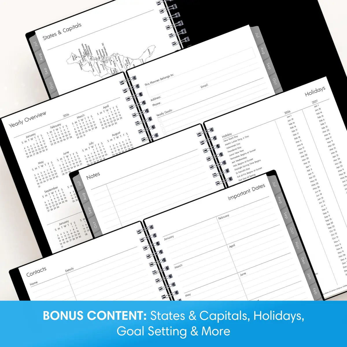 Blue Sky 2026-2027 Weekly & Monthly Academic Planner, 5" x 8" (12.7cm x 20.3cm) | Enterprise Collection - view 5