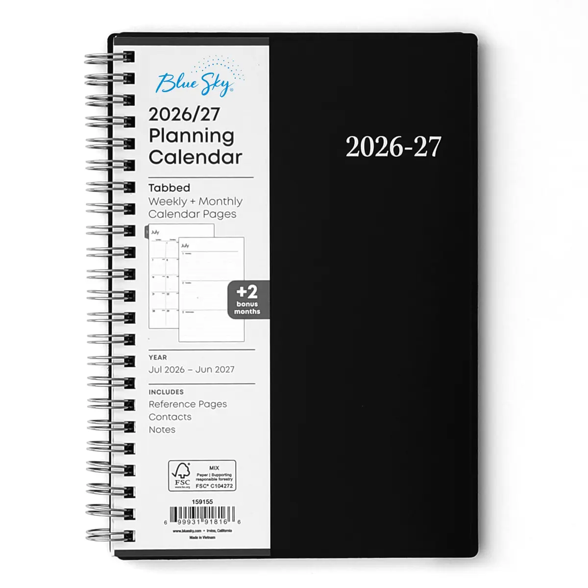 Blue Sky 2026-2027 Weekly & Monthly Academic Planner, 5" x 8" (12.7cm x 20.3cm) | Enterprise Collection - main product image