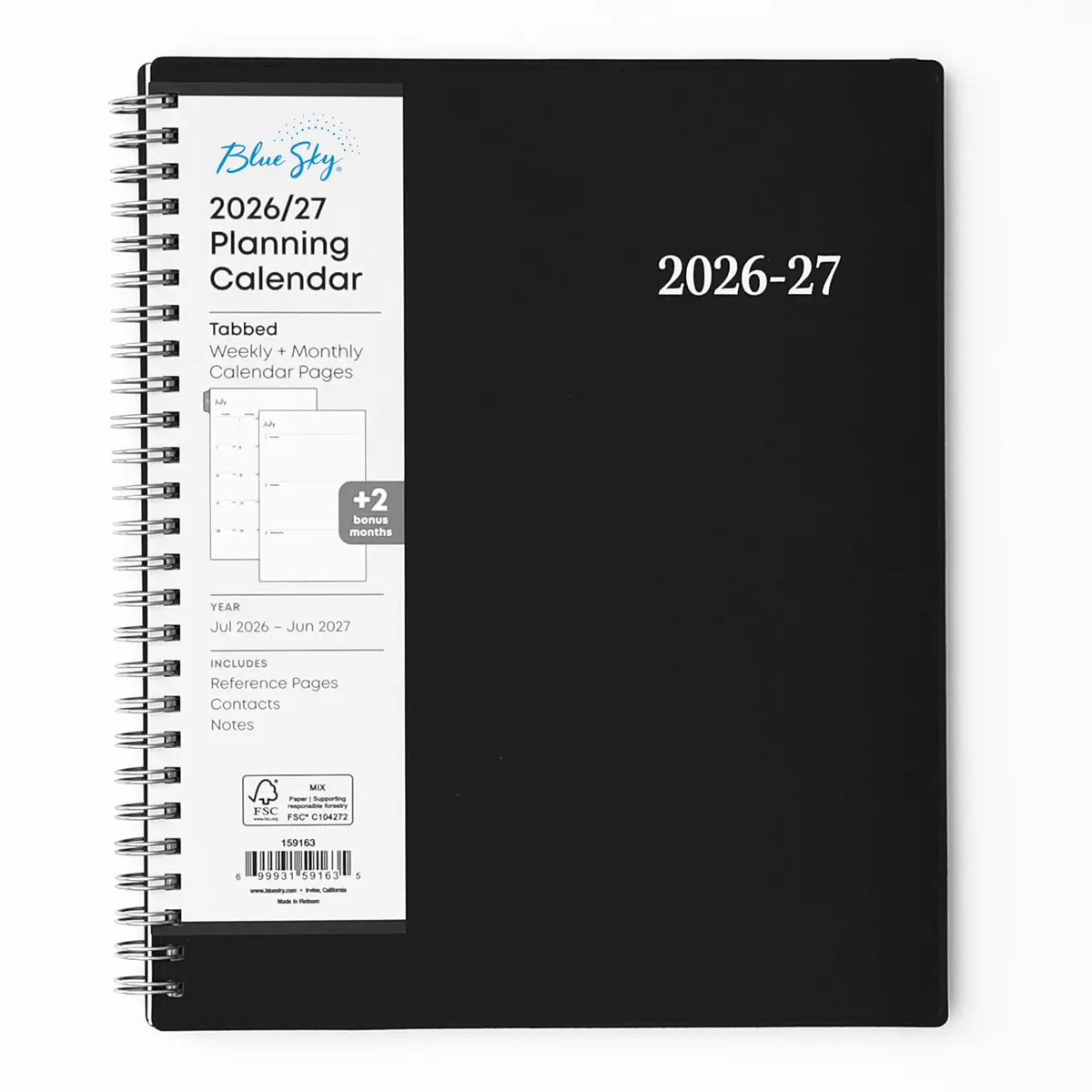 Blue Sky 2026-2027 Weekly & Monthly Academic Planner, 7"x9" (17.8cm x 22.9cm) | Professional Planning for Students & Office Use - main product image