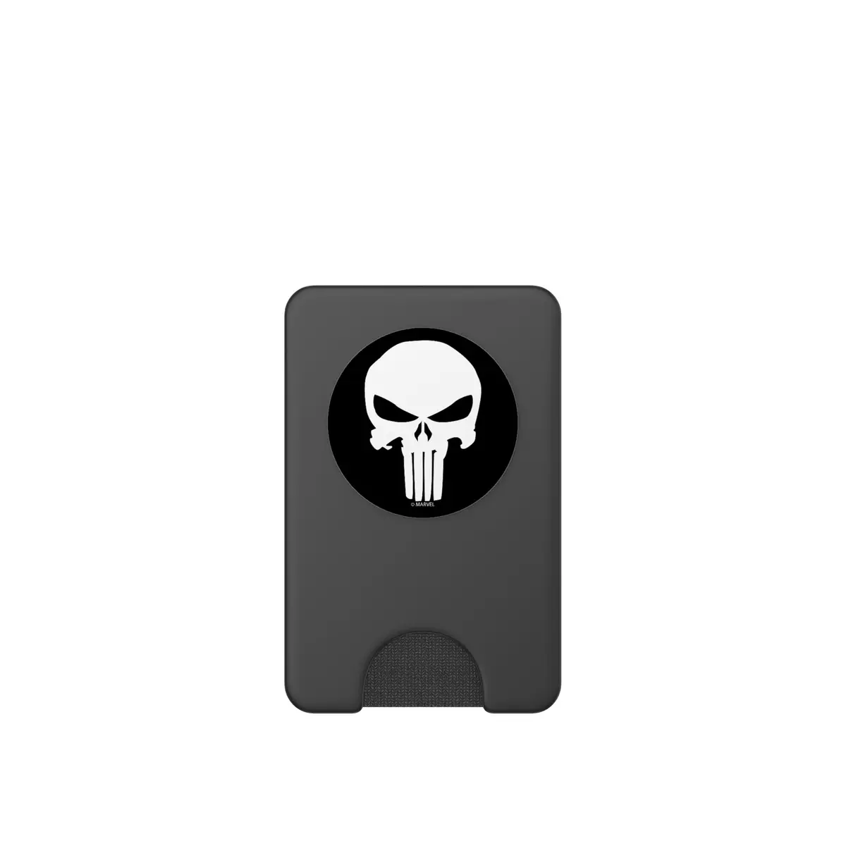Marvel The Punisher Skull PopSockets PopWallet for MagSafe | Officially Licensed Black Cell Phone Grip with Swappable Top - view 2
