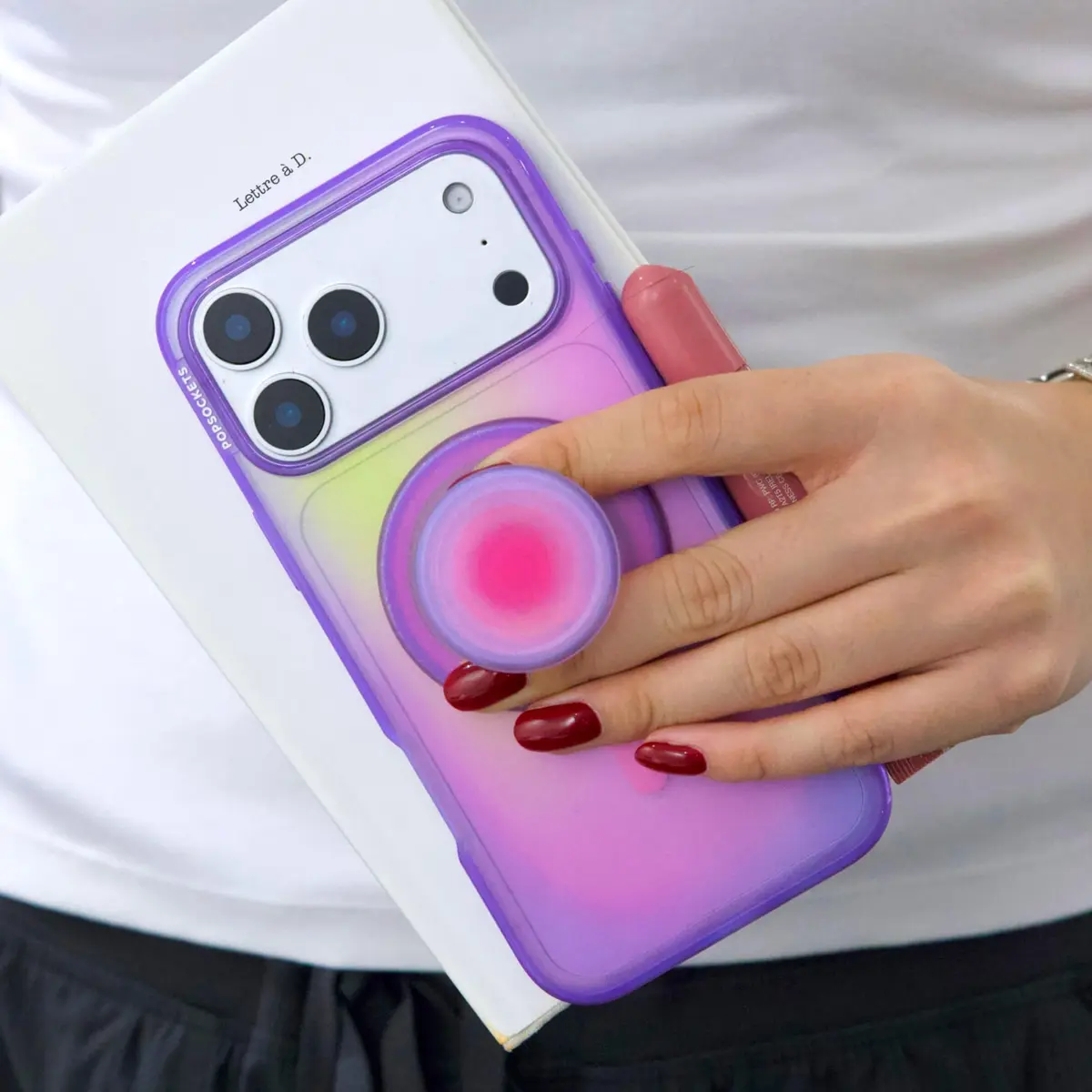 PopSockets Phone Grip for MagSafe | Magnetic Stand & Grip, Lavender, Compatible with iPhone 12+ - view 6