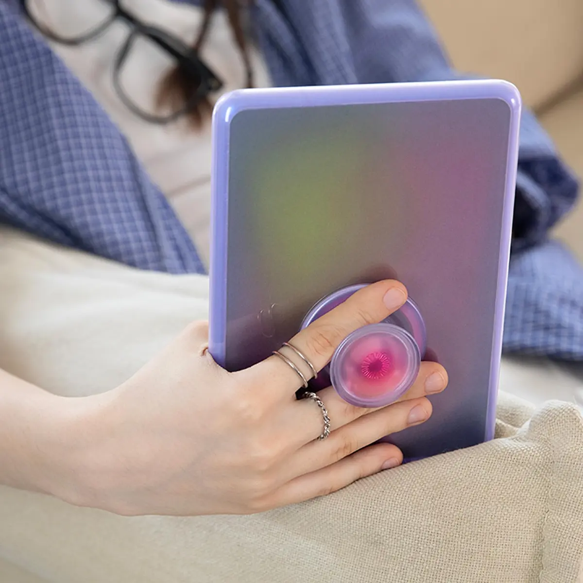 PopSockets Phone Grip for MagSafe | Magnetic Stand & Grip, Lavender, Compatible with iPhone 12+ - view 4