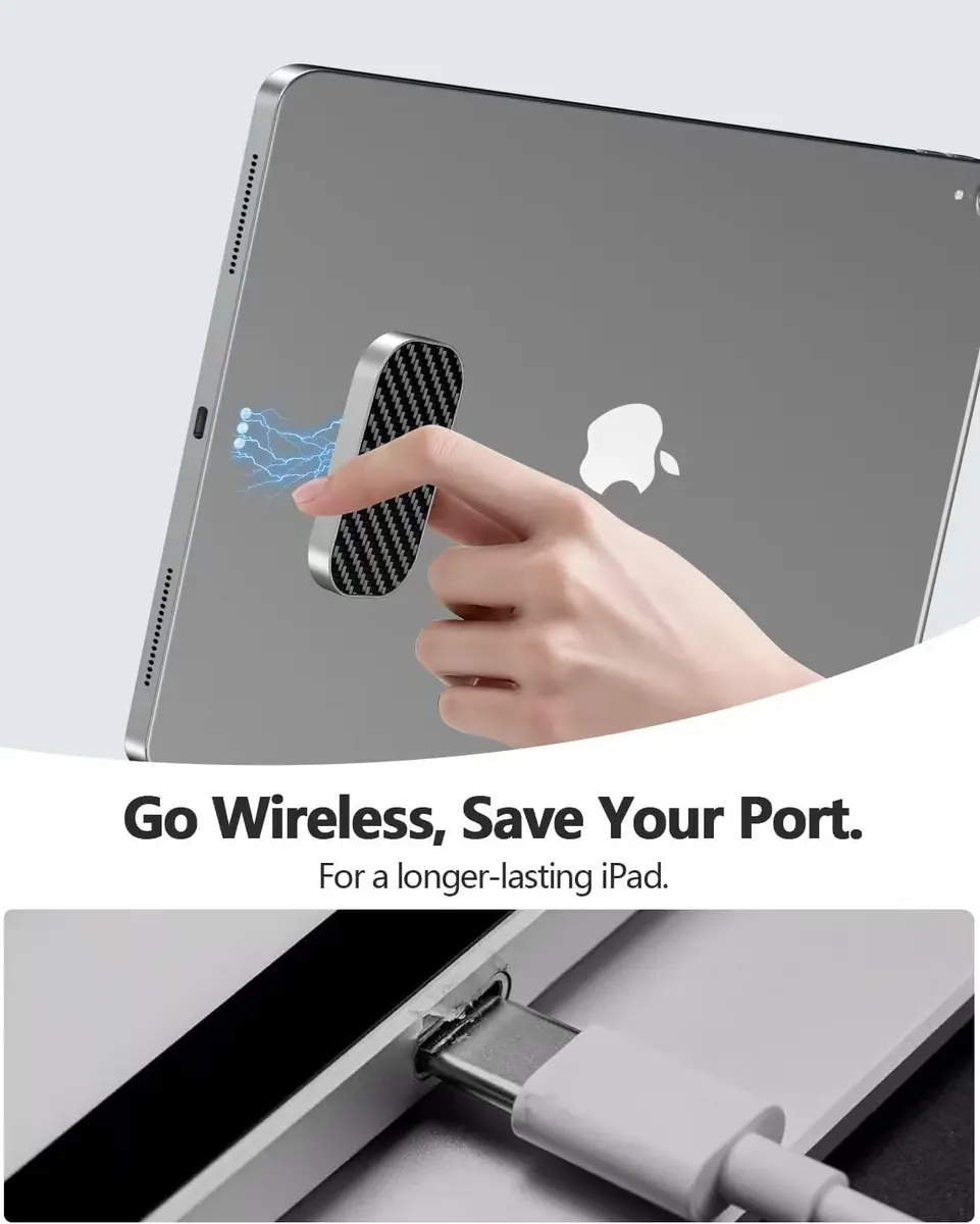 YACAISI Magnetic Wireless Charger for iPad Pro 12.9inch 3rd-6th Gen & iPad Air 13 M2/M3 | 18W Fast Charging - view 4