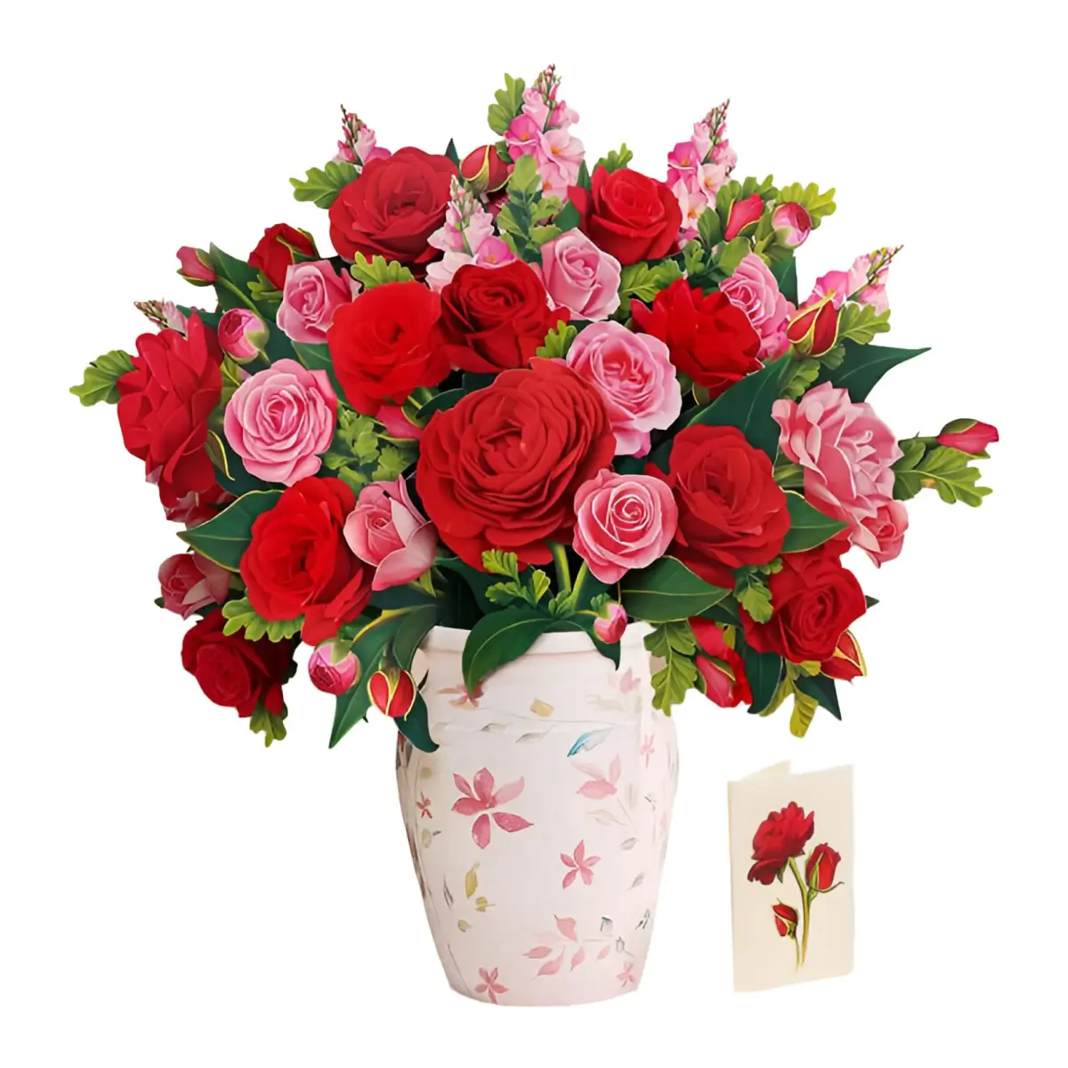 Freshcut Paper Grande Blooming Roses 3D Pop Up Card 52cm (20.5 Inch) | Anniversary, Valentine's Day, Mother's Day, Thank You, Gifts for Mom and Her - main product image