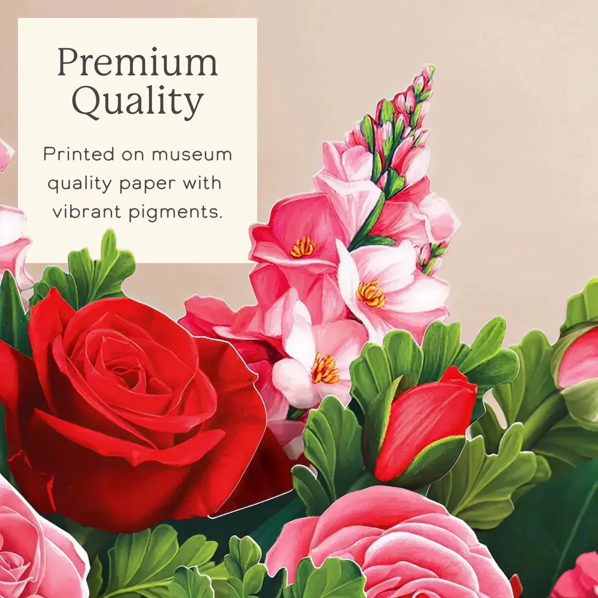 Freshcut Paper Grande Blooming Roses 3D Pop Up Card 52cm (20.5 Inch) | Anniversary, Valentine's Day, Mother's Day, Thank You, Gifts for Mom and Her - view 5