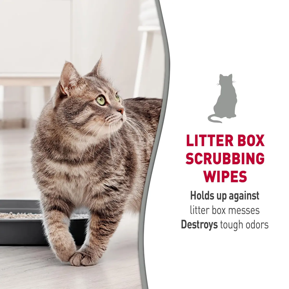 Nature’s Miracle Litter Box Scrubbing Wipes 30Ct Pack of 2 | Odor & Mess Breaker - view 2