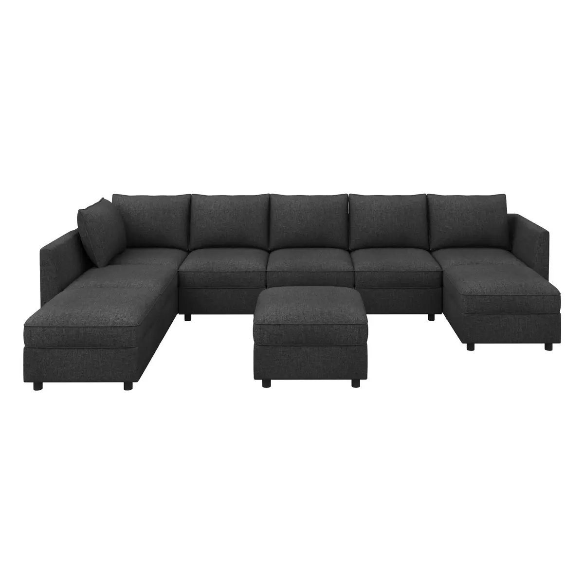 HONBAY Modular Sectional Sofa with Storage Linen Grey | Flexible, Expandable, Pet-Friendly (70-120 chars) - view 8
