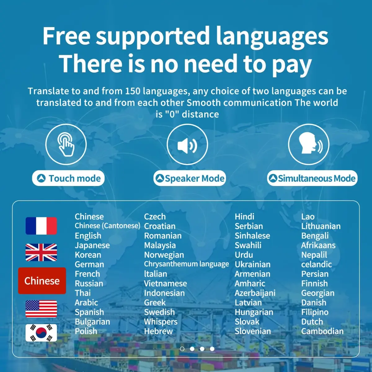 BeskooHome Two Way Language Translator Earbuds White | 150 Languages Real-time Translation for Travel, Business, Learning - view 7