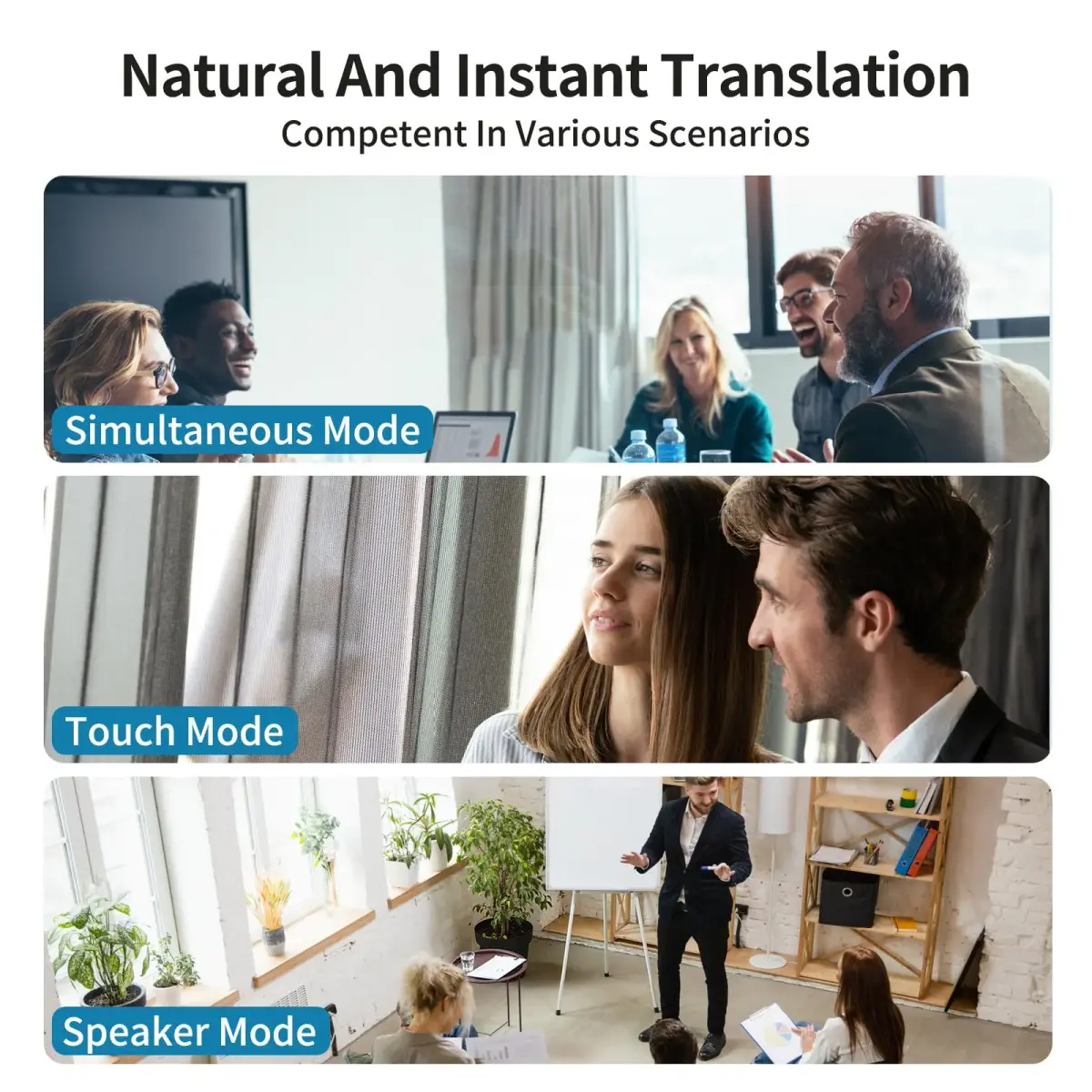 BeskooHome Two Way Language Translator Earbuds White | 150 Languages Real-time Translation for Travel, Business, Learning - view 4