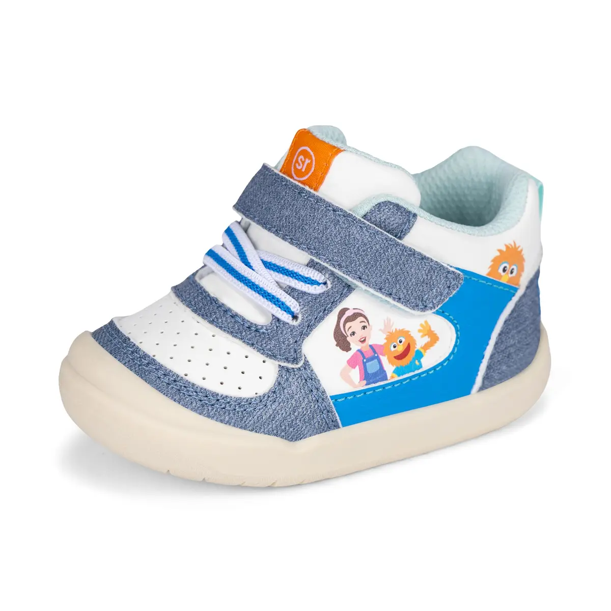 Ms Rachel x SR Where is Herbie Mid-DENIM-WIDTH-M-090 | Comfortable Kids Socks for Active Little Feet - main product image