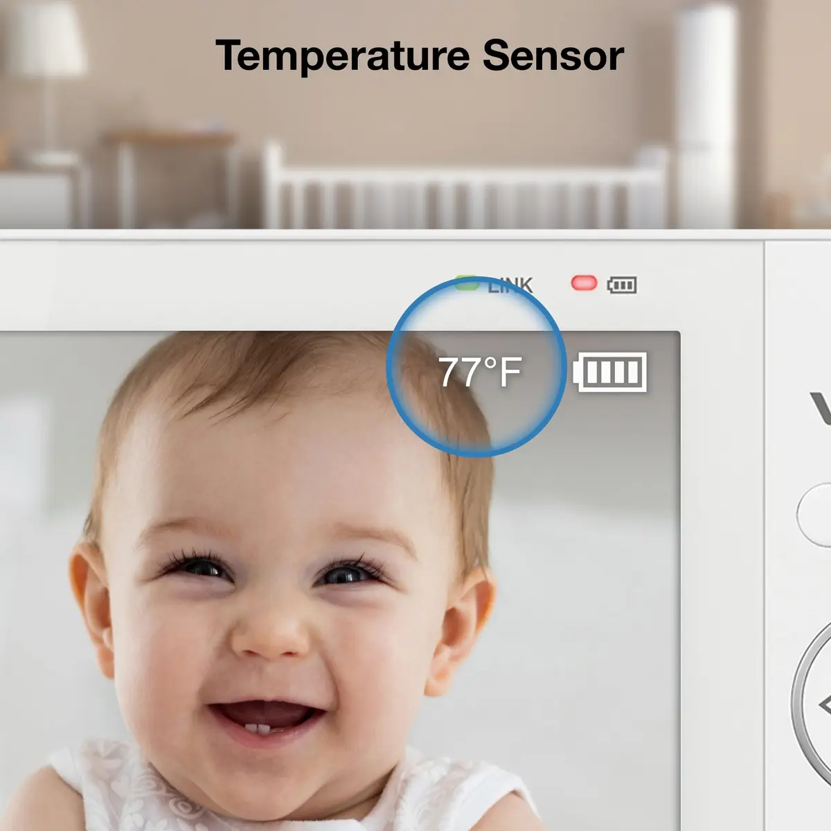 VTech Advanced Max Baby Monitor with 7" Screen, 5000mAh Battery, 360° PTZ, No WiFi | Private Nursery Coverage - view 9