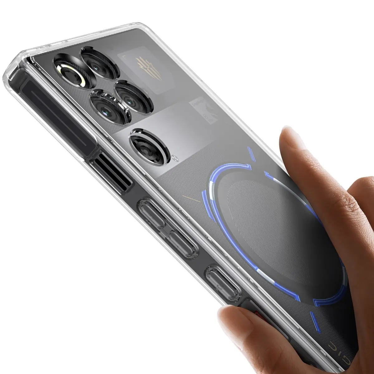 Cresee Crystal Clear Case for Red Magic 11 Pro/11S Pro | Shockproof TPU Bumper, Hybrid Hard PC Back, Raised Edges - view 7