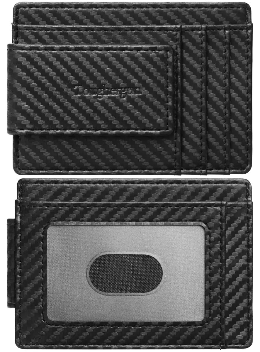 Toughergun Slim Wallet RFID Blocking Money Clip 10.16cm x 7.62cm x 0.76cm | Magnetic Front Pocket Card Holder - main product image