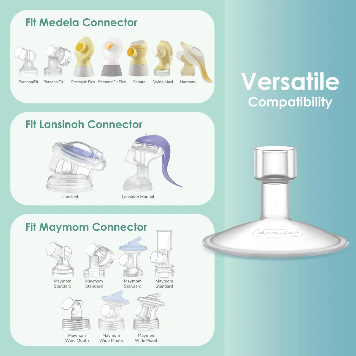 Maymom MyFit Shields Saucer Series 13mm | Compatible with Medela Pumps for Comfortable Breastfeeding - view 3