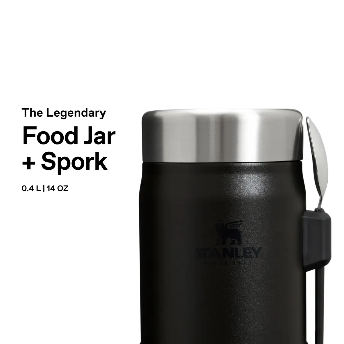 STANLEY Food Storage Container with Spork 0.4L | Leakproof, Insulated, Durable Stainless Steel - view 3