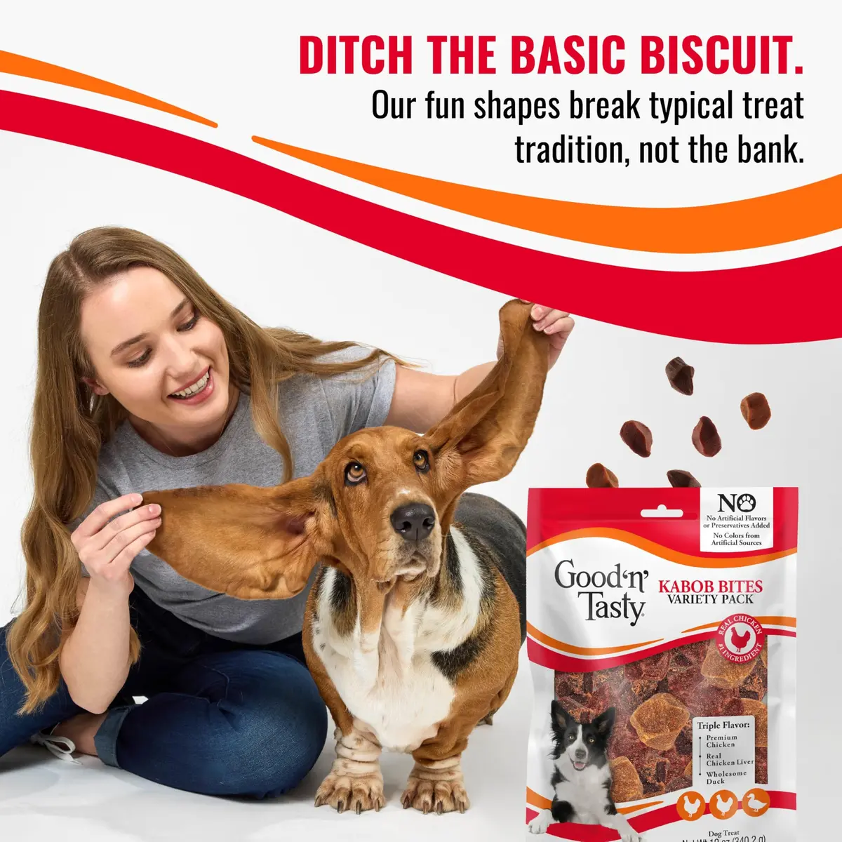 Good ‘N’ Tasty Kabob Bites Dog Treats 18 oz | Soft & Chewy, Triple-Protein, No Artificial Flavors - view 5