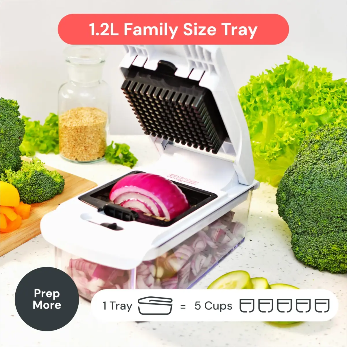 Fullstar Pro Original Vegetable Chopper & Mandoline Slicer Kitchen Gadget 1.16 kg (2.56 lb) | 6-in-1 Meal Prep Tool - view 6