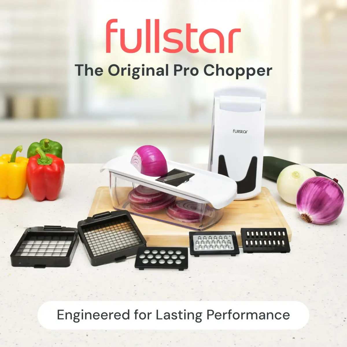 Fullstar Pro Original Vegetable Chopper & Mandoline Slicer Kitchen Gadget 1.16 kg (2.56 lb) | 6-in-1 Meal Prep Tool - view 2