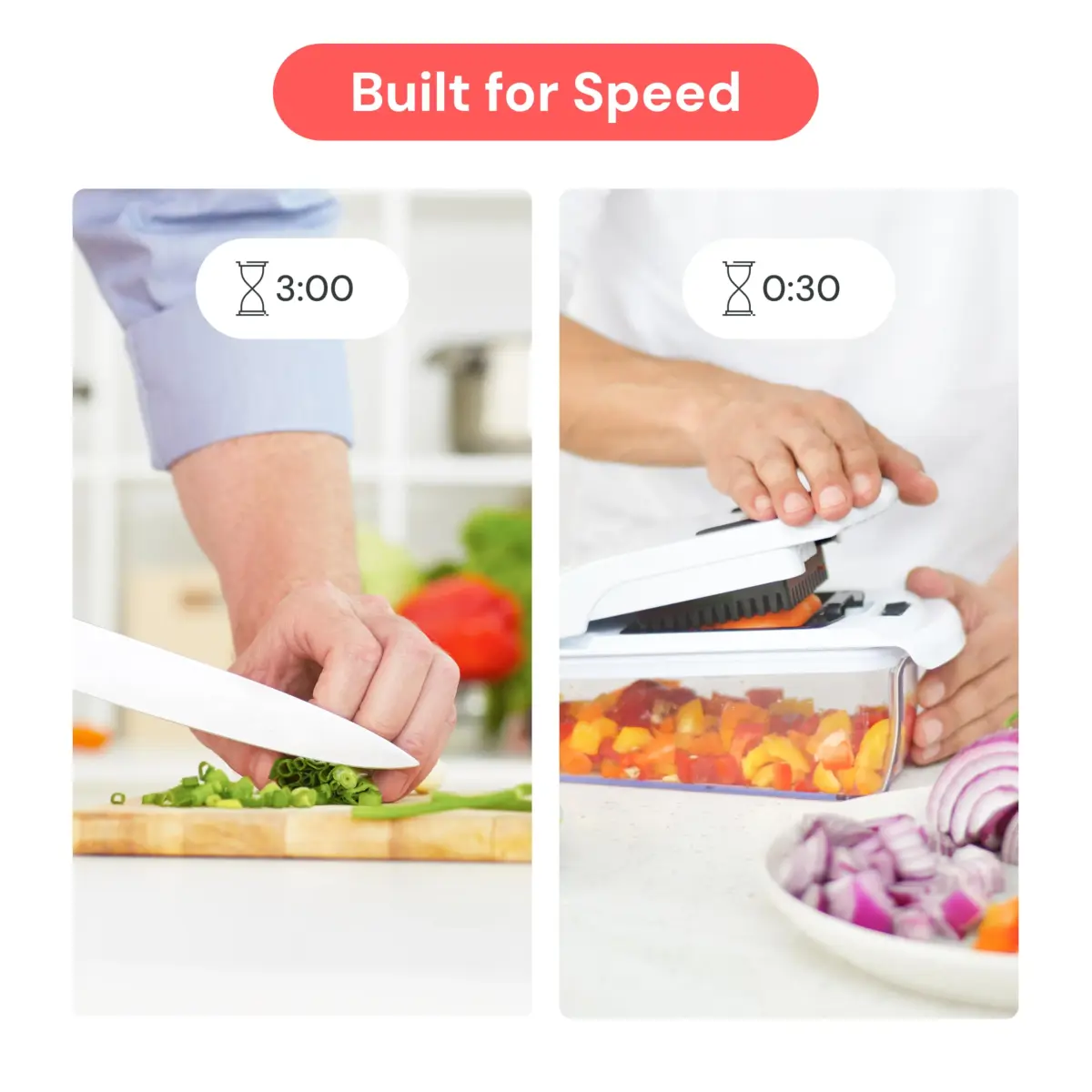 Fullstar Pro Original Vegetable Chopper & Mandoline Slicer Kitchen Gadget 1.16 kg (2.56 lb) | 6-in-1 Meal Prep Tool - view 3