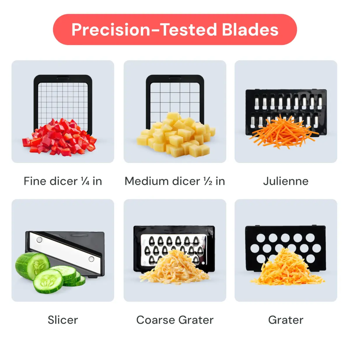 Fullstar Pro Original Vegetable Chopper & Mandoline Slicer Kitchen Gadget 1.16 kg (2.56 lb) | 6-in-1 Meal Prep Tool - view 4