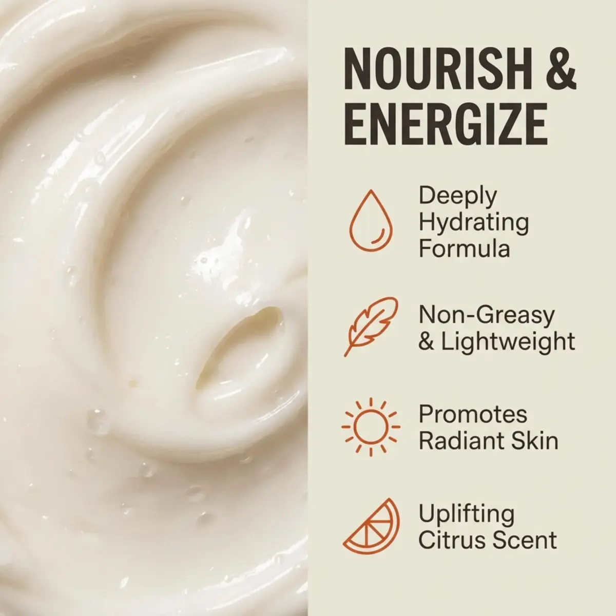 NATURE WELL Bergamot & Grapefruit Nourish & Energize Body Cream 473ml (16 Oz) | Dermatologist Tested for Daily Use - view 2