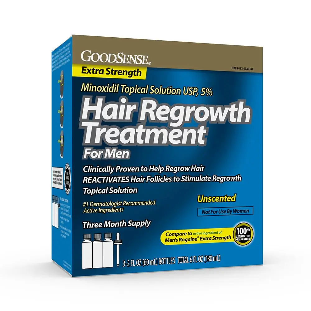 GoodSense Minoxidil Topical Solution USP 5% for Men, Extra Strength, 6 Fl Oz (Pack of 4) | Reactivates Hair Follicles - view 5
