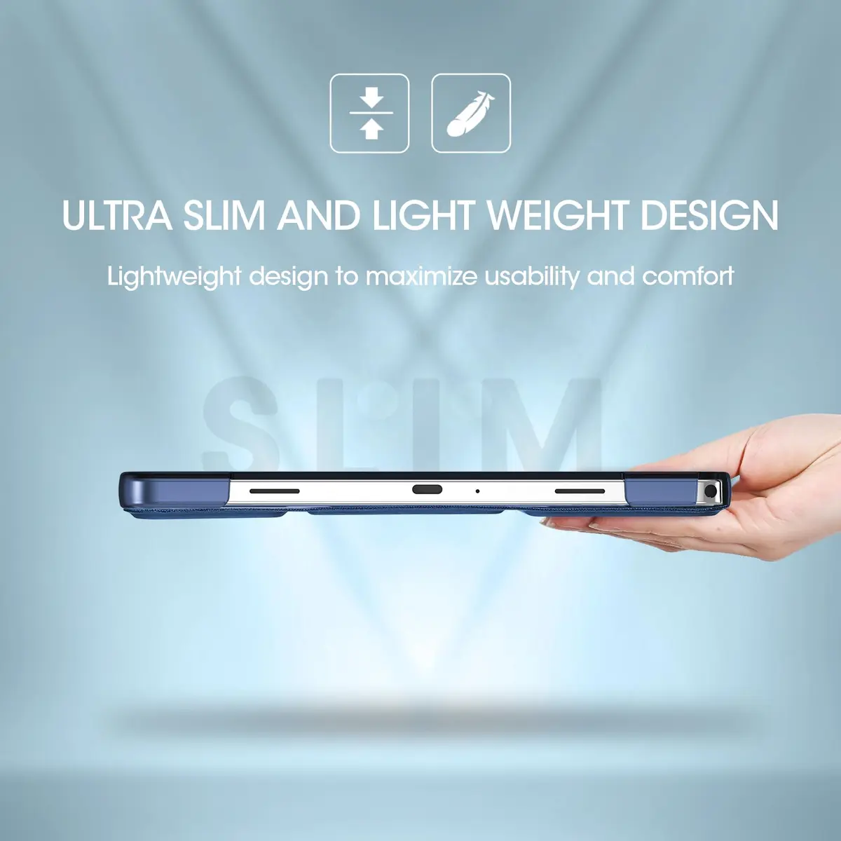 ProCase Galaxy Tab A11+/A9+ 11” Slim Case Dark Blue | Auto Sleep Wake Support - view 4