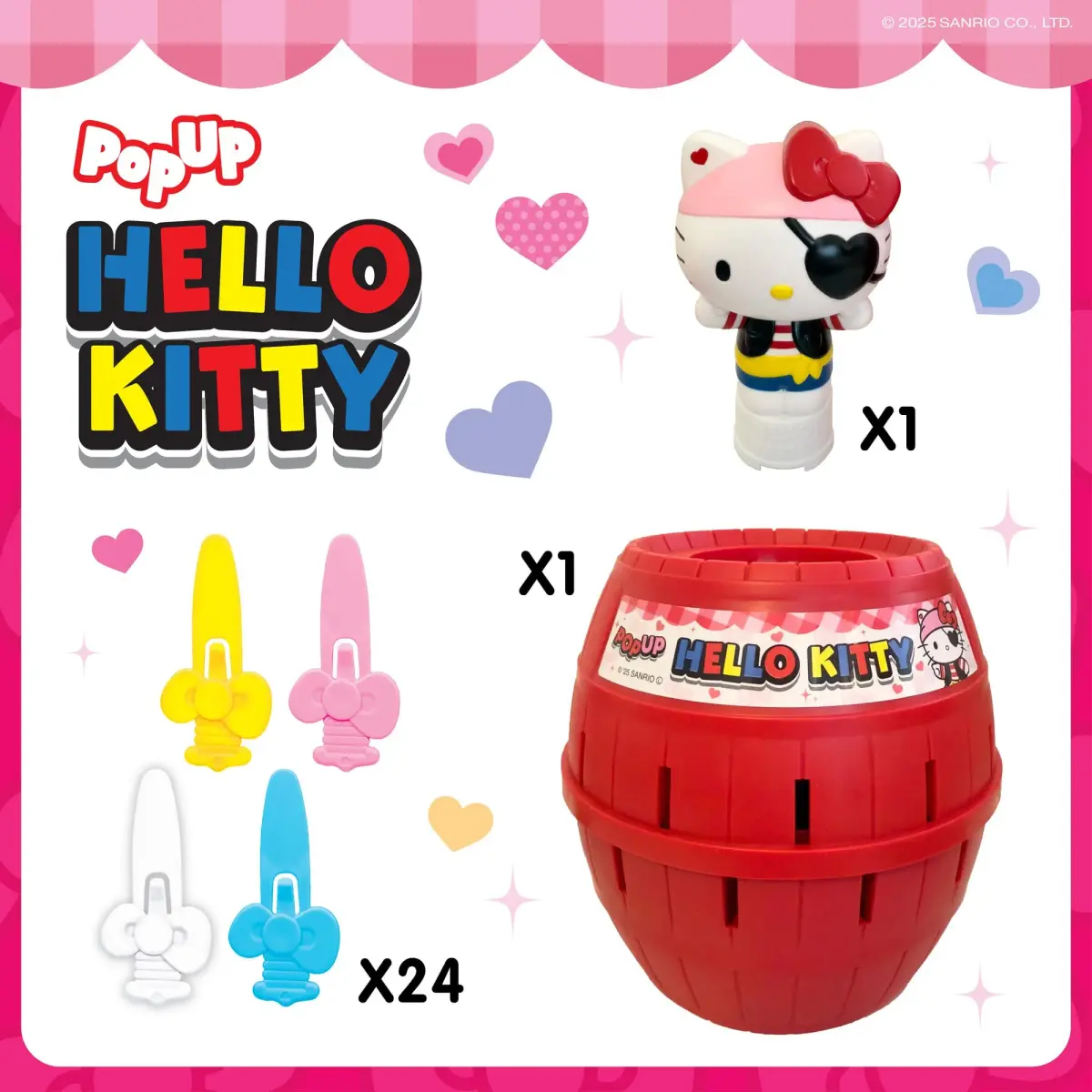 TOMY Pop Up Hello Kitty Game - Family Action Game - 24 Bows | ASTM-Tested Educational Toy - view 6