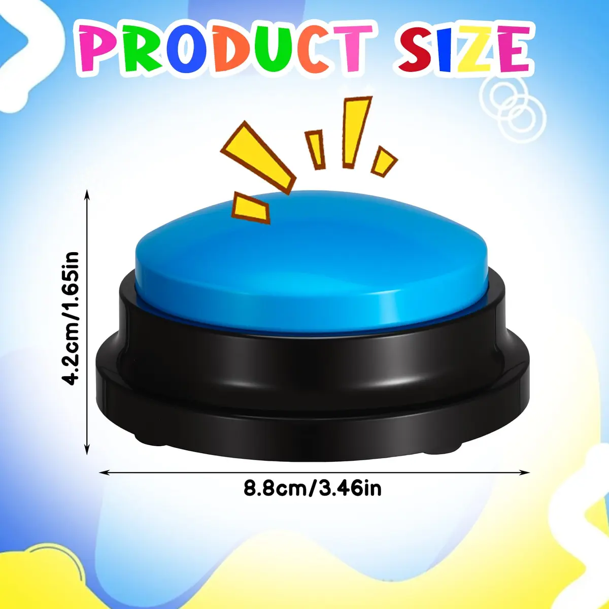 Ovveroche Recordable Answer Buzzers 10-Pack | Game Show Buttons for Training & Fun - view 5