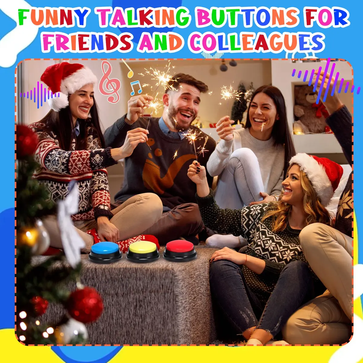 Ovveroche Recordable Answer Buzzers 10-Pack | Game Show Buttons for Training & Fun - view 6