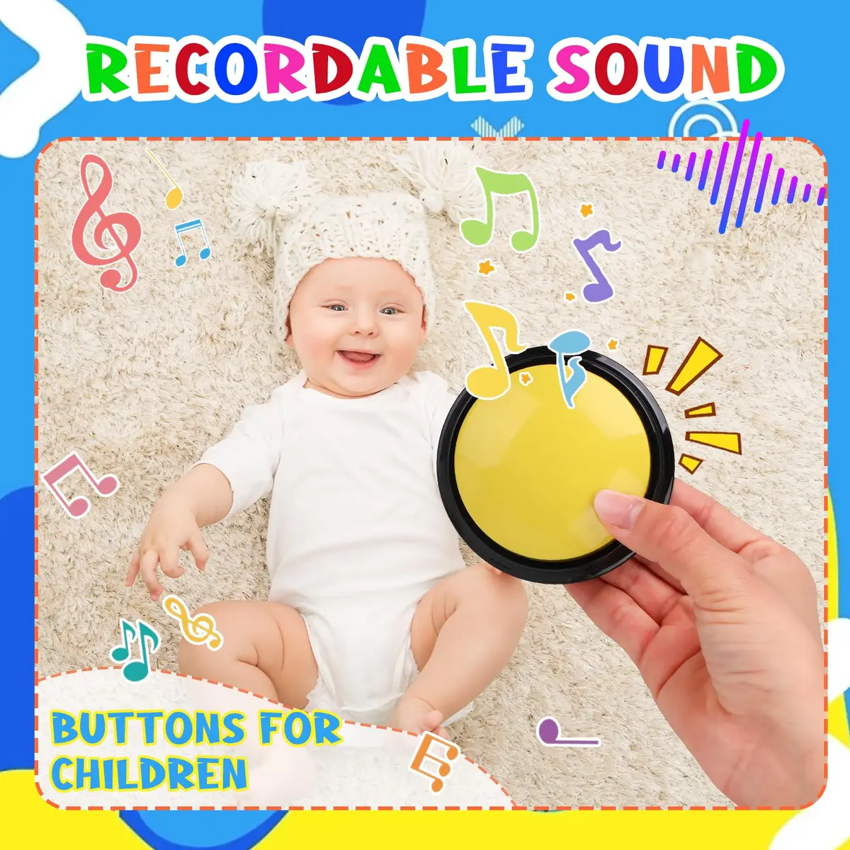 Ovveroche Recordable Answer Buzzers 10-Pack | Game Show Buttons for Training & Fun - view 7