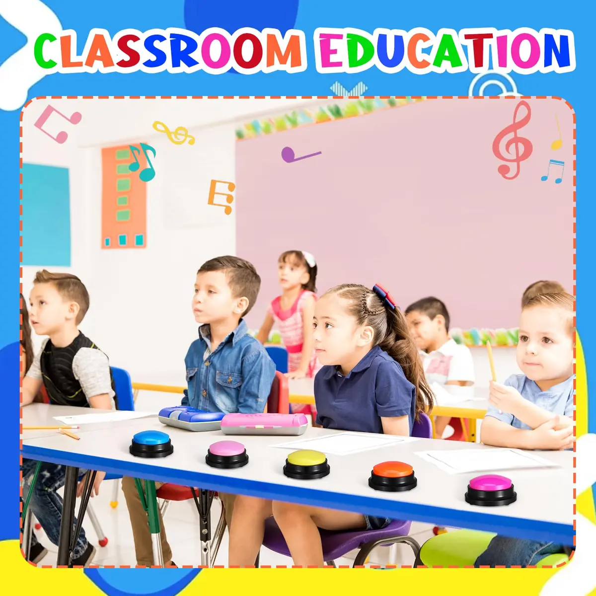 Ovveroche Recordable Answer Buzzers 10-Pack | Game Show Buttons for Training & Fun - view 3